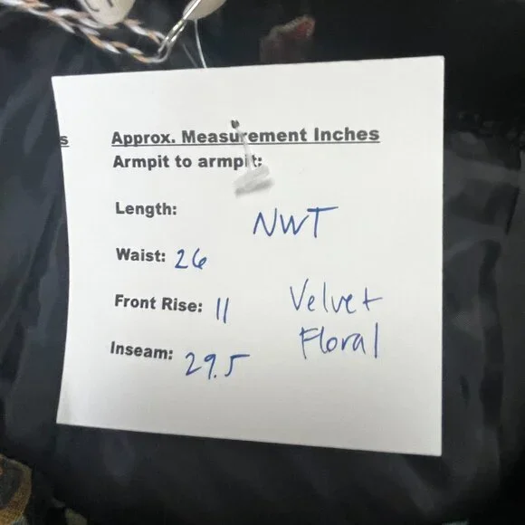 2/$30 Ellison Burnout Velvet Floral Pants Small NWT - Picture 7 of 7